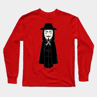 Kokeshi V for Vendetta Long Sleeve T-Shirt